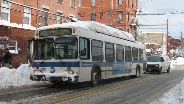 Buses got running in Red Hook on Thursday.