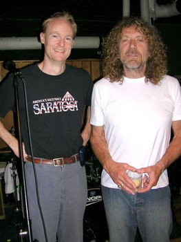 John Schaefer with singer Robert Plant in 2006
