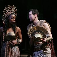 Noma Dumezweni and Greg Hicks in the Royal Shakespeare Company's Julius Caesar