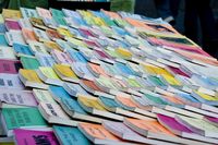 Scripts for sale on an NYC street