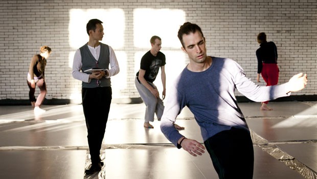 In this shot, Shen Wei in rehearsal with his company's dancers for his new world premiere of 