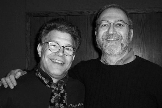 Leonard with political satirist Al Franken, 2005. 