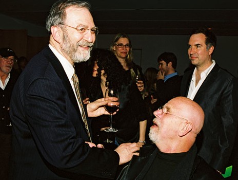 Leonard chats with artist Chuck Close after the show. 