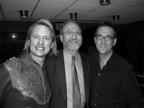 Carson and Ted of Queer Eye For The Straight Guy and Leonard Lopate, February 2004. 