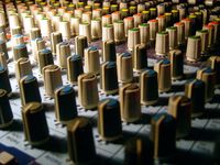 soundboard with lots of dials