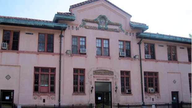 The former administration building at Seaview where Matteo has his office.