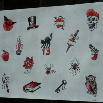 Selections Tattoos on This Year S Friday The 13th Tattoo Selections  These Classic Designs