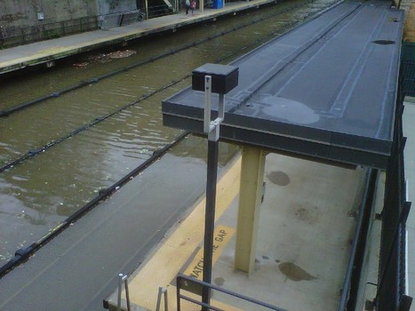 Tracks at Metro-North's Tuckahoe station were flooded to the third rail at 3 p.m. on Sunday, August 28. 
