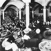 Samuel Gompers and other political activists and labor leaders addressed Shirtwaist workers at Cooper Union November 22, 1909. 