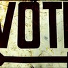 vote sign with arrow