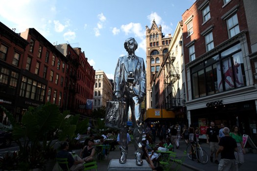 Another shot of Andy Warhol's statue in Union Square.