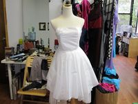 This wedding dress was made from 15 discarded umbrellas