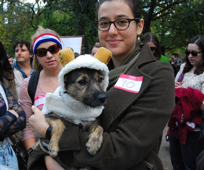 Leeloo won a prize for her costume: a 