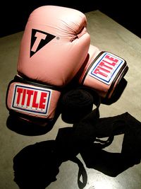 pink boxing gloves
