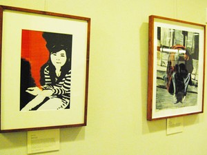 Student artwork lines the hallways, lobby and café walls of the 22nd floor of the investment banking firm Centerview Partners at 31 West 52nd Street.