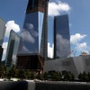 1 World Trade Center and the 9/11 Memorial Museum and Pools on August 4, 2011.