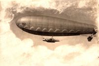 'City of Ferrara' Airship. The original picture, by Carlo Burzagli, is dated 1914.