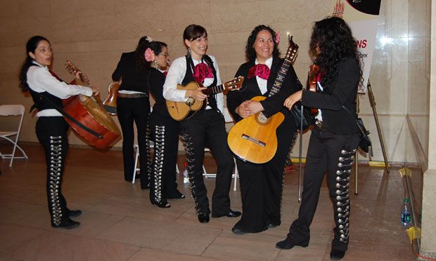 The female mariachi band Mariachi Flor de Toloache was one of 25 musical acts chosen to join the MTA's Music Under New York program.