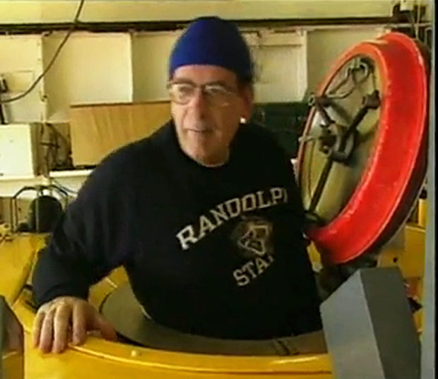 Charles Haas at the start of his first dive to Titanic in 1993.