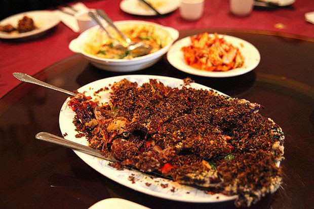 Barbecued ribs at Fu Run restaurant.