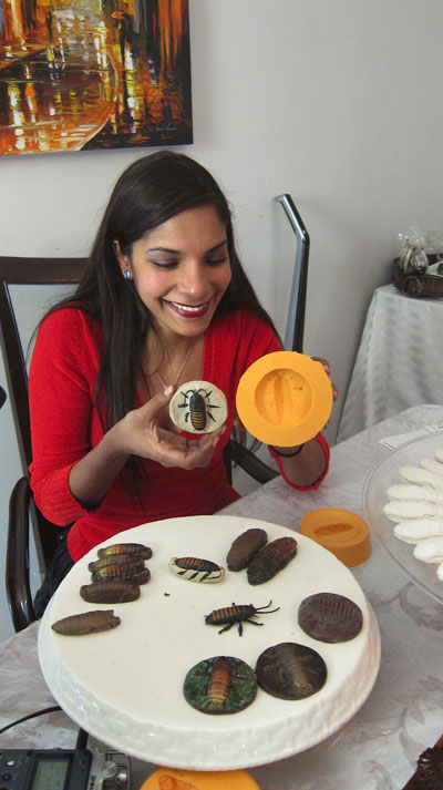 Sabrina Berkowitz and her various molds. Photo by Betsy Rapoport