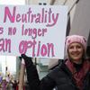 A woman holds a sign at the Women's March on January 21, 2017.