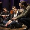 Michael Zegen, Jesse Eisenberg & Erin Darke in The New Group production, The Spoils, a new play by Jesse Eisenberg, directed by Scott Elliott.