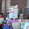 Parents, students, and teachers rally outside of PS 10 in Park Slope during a day of city-wide protest to Governor Andrew Cuomo's education policies.
