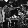 Greta Gerwig with Adam Driver having dinner in 'Frances Ha.' 