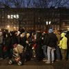 Migrants and refugees wait in the early hours outside the Central Registration Office for Asylum Seekers  of the State Office for Health and Social Services on December 9, 201