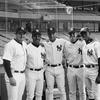 Yankees Jason Giambi, Willie Randolph, Derek Jeter, Robin Ventura, Alfonso Soriano in 2002