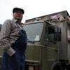Joe the Farmer, the driver of Banksy's latest piece 'Sirens of the Lambs' in the Meat Packing District.