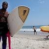 Louis Harris, a local Rockaway surfer who's trying to get more young local in the water and surfing.