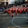 The U.S. Marine Band marching down 15th Street during a parade held in honor of President Bill Clinton on Jan. 20, 1997.
