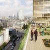 Renderings of rooftop urban garden by SHop Architects for the Essex Crossing development on the Lower East Side. 