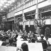 Wilhelm Furtwangler conducting the Vienna Philharmonic at an armaments factory in Berlin in May 1943