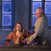 Barbara Hannigan and Christopher Purves dine together in George Benjamin's 'Written on Skin'