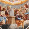 A celestial band featuring a trombone like instrument, by an Anonymous Artist