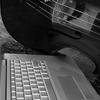 cello and Macbook