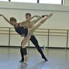 Sara Mearns and Chase Finlay rehearse George Balanchine's Mozartiana