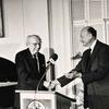 Aaron Copland and Ed Koch at Gracie Mansion in 1983