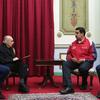 Gustavo Dudamel, Jose Antonio Abreu and Venezuelan president Nicholas Madura
