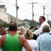 On July 22, 2013 Governor Christie announces grants to elevate homes in Brick, NJ where Sandy caused flood damage.