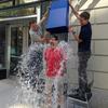 WQXR host Jeff Spurgeon takes the ice bucket challenge