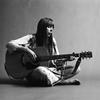 Joni Mitchell sings during a shoot for Vogue magazine in November 1968.