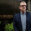 Kurt Andersen stands outside of Trump Soho