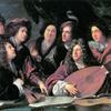 Jean Baptiste Lully (second from right), rocking out in the 1680s with his long-haired buddies.