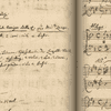 Mozart's notes for his 1788 song 'Ein Deutches Kriegslied.'