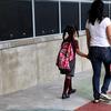 walk school parent child
