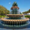 The pineapple fountain in Charleston, SC uses a common motif to represent hospitality